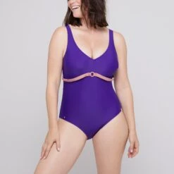 Maillot Une Pièce Sans Armatures Violet MADDELANA -Bestform Lingerie Promos Magasin BS74416 082 WEB 11